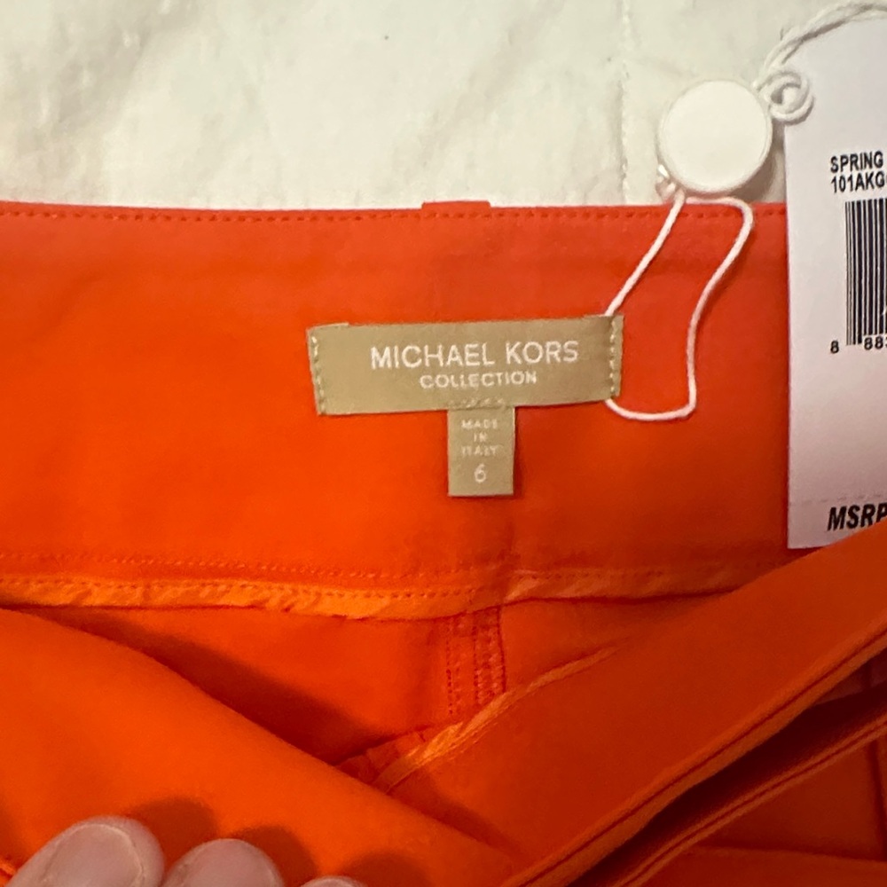 Michael Kors Bold Orange Mini Skirt - Picture 5 of 8